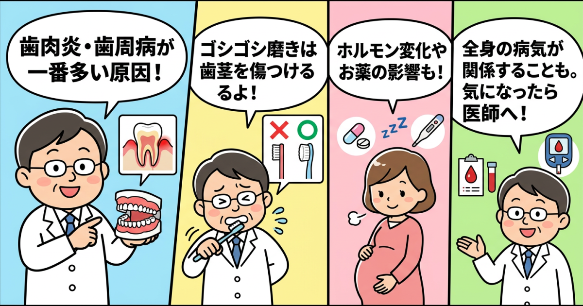 歯茎の出血が示す病気のサイン｜原因を7つに分類