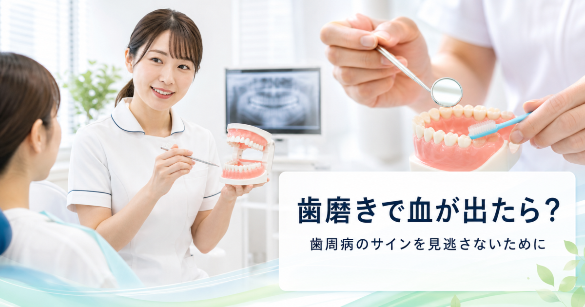 歯磨きで血が出るのは歯周病？受診の目安とセルフチェック法