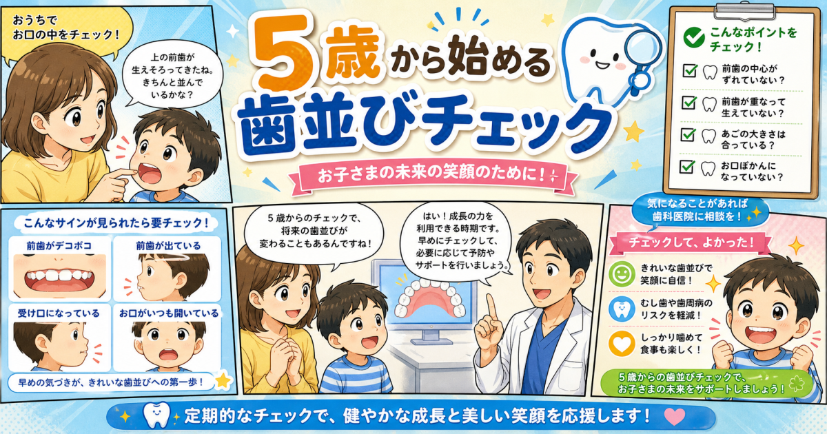 5歳から始める子供の歯並びチェック！受診すべき危険なサインとは